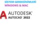 AutoCAD 2022 Sistem Gereksinimleri