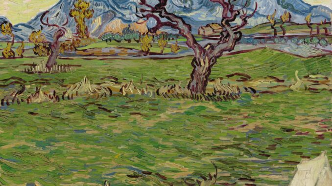 Vincent van Gogh, Champs près des Alpilles, 1889.