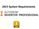 Autodesk Inventor 2023 system requirements