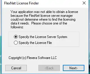 flexnet license finder hatası