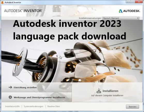 Autodesk inventor 2023 language pack download